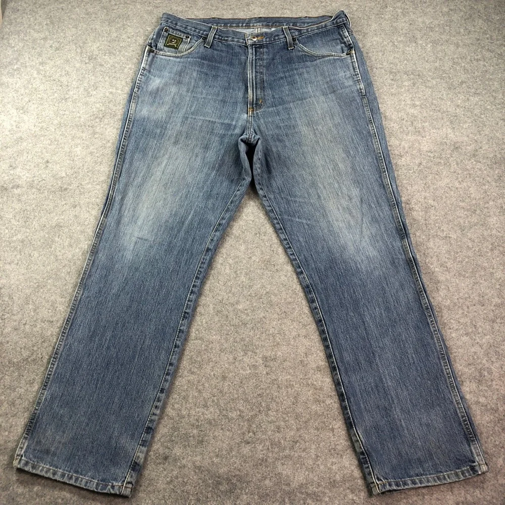 Cinch Mens Jeans 38X34 Blue Medium Wash Western Rodeo Label Relaxed Workwear